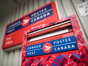 A mail box is seen outside a Canada Post office in Halifax on Wednesday, July 6, 2016. Canada Post has issued a lockout notice to the Canadian Union of Postal Workers (CUPW), possibly triggering a work stoppage by Friday, July 8. THE CANADIAN PRESS/Darren Calabrese