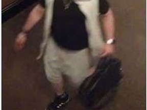 Security camera image of suspect in Break-and-Enter and Theft investigation (Toronto Police handout)
