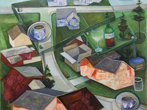 London artist Jenna Fayle Powell?s Near The Bets Schools is part of her first folow exhibition, Four Bedrooms, One Bath, on at Michael Gibson Gallery until July 30.