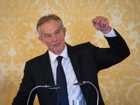 Former Prime Minister, Tony Blair speaks during a press conference at Admiralty House, where responding to the Chilcot report he said: 'I express more sorrow, regret and apology than you may ever know or can believe on July 6, 2016. in London, United Kingdom. (Photo by Stefan Rousseau - WPA Pool/Getty Images)