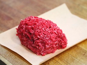 Ground Alberta beef is seen before packaging. Cooking meat thoroughly will help to protect against illnesses such as E.coli infection. REUTERS/File photo/Postmedia Network