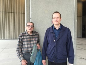 Joseph Varnagy, 81,with his son, Paul, 50, is fighting for the return of his antique gun collection. His son, who lives with him, was convicted earlier this year of criminal harassment in a neighbourhood dispute. He is on probation and prohibited from weapons for 10 years. While his son is planning his appeal, Joseph says he should be able to keep his weapons without his son moving out.
