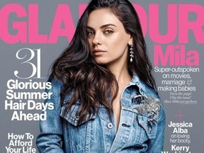 Mila Kunis on the cover of Glamour Magazine. (HANDOUT)