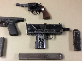 Some of the firearms seized by police during Project Baldwin. (Supplied phot/Durham Regional Police)