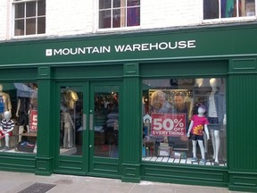 Mountain Warehouse will open a store at Kildonan Place next month. (TWITTER PHOTO)