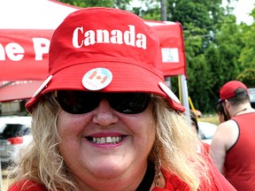 Celeste Dawson at the Tillsonburg Station Arts Centre on Canada Day. (CHRIS ABBOTT/TILLSONBURG NEWS)