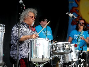 Rick Lazar brought Samba Squad back to Sunfest for the 22nd year as the world music festival opened Thursday at Victoria Park. (MIKE HENSEN, The London Free Press)