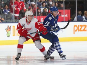 Dylan Larkin and the Red Wings will face Joffrey Lupul`s Maple Leafs in the Centennial Classic on New Year`s Day. (Getty Images)