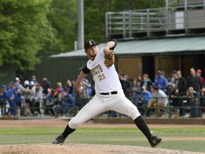 Prospects pitcher Noah Gapp earlier this season. (Dale MacMillan, Edmonton Prospects)