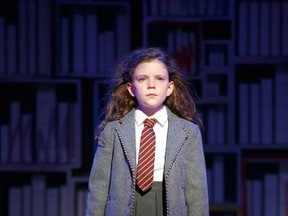 Nine-year-old Hannah Levinson is one of the stars of Matilda the Musical, on now at the Ed Mirvish Theatre in Toronto. (Photo courtesy of Joan Marcus)