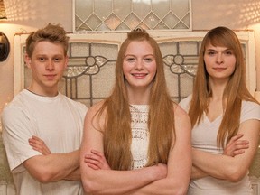 Rebecca Lappa, middle, with her drummer Evan Stewart, left, and bass player Madi Myhre. Lappa and Stewart will be performing in Shikaoi Park on July 13 during the Summer Sessions concert series - Photo submitted.