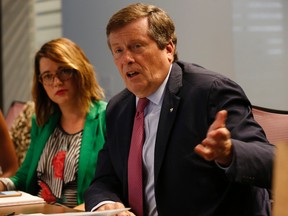 Mayor John Tory speaks to the Toronto Sun editorial board on Friday July 8, 2016. Jack Boland/Toronto Sun/Postmedia Network