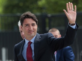 Prime Minister Justin Trudeau arrives at the NATO summit in Warsaw, Poland, Friday, July 8, 2016. THE CANADIAN PRESS/AP, Markus Schreiber