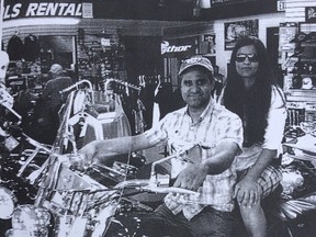 Murder accuseds Bhupinderpal Gill and Gurpreet Ronald in a bike shop in 2013.