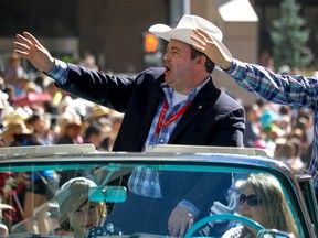 Calgary MP Jason Kenney participates in the Stampede Parade on July 8, 2016. (Mike Drew/Postmedia)