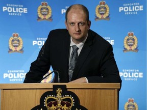 Det. Chris Hayduk is one of three detectives working in the Edmonton Police Service's Behavourial Assessment Unit. The unit monitors and manages high-risk offenders who live in Edmonton. LARRY WONG / POSTMEDIA