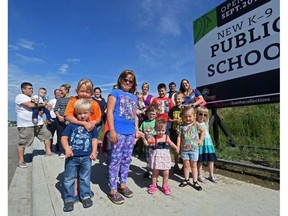 Parents who live in the developing area are frustrated the proposed attendance boundaries for a new school exclude homes in the southeast portion of the neighbourhood of Chappelle Creekwood in Edmonton, Saturday, July 9, 2016. Ed Kaiser/Postmedia