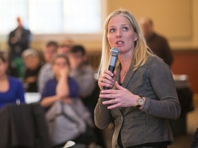 Environment and Climate Change Minister Catherine McKenna holds a town hall meeting at the Glebe Community Centre to engage Ottawa Centre residents in a discussion on clean growth and climate change. (WAYNE CUDDINGTON PHOTO)