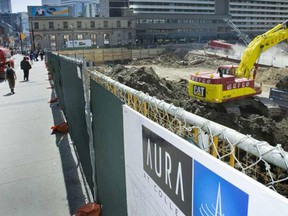 File photo of the construction site for the Aura condominium tower in Toronto. (Ernest Doroszuk/Toronto Sun)