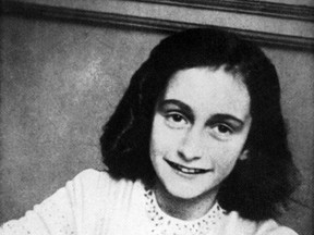 A file picture released in 1959 shows a portrait of Anne Frank who died of typhus in the Bergen-Belsen concentration camp in May 1945 at the age of 15. (AFP FILE PHOTO)