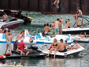 Close to 500 people attended the Sombra Bridge Bash at the Darcy McKeough Floodway on Saturday. Five people overdosed at the event. (David Gough/ Postmedia Network)