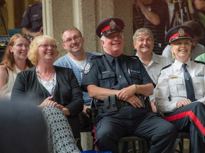 Edmonton Police Service Constable Dan Murray was honoured by colleagues after 45 years of service to police and to the community on July 11, 2016.