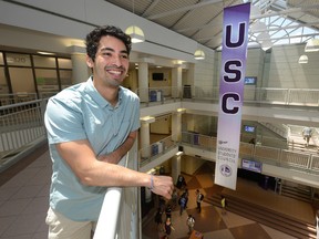 Western University Student Council president Eddy Avila in the University Community Centre on Tuesday. Avila and the student council are pushing for a greater voice in decisions like the recent move of Homecoming from September to October which they disapprove of. (MORRIS LAMONT, The London Free Press)