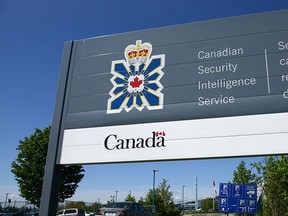 A sign for the Canadian Security Intelligence Service building is shown in Ottawa, Tuesday, May 14, 2013. THE CANADIAN PRESS/Sean Kilpatrick