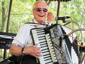 Niagara's Polka King Walter Ostanek was playing his daily gig at Marineland when he got news he had won $1 million in London's hospital lottery. (John Law/Niagara Falls Review)