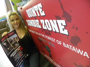 Ernst Kuglin/The Intelligencer
Quinte West Youth Centre events assistant Sam White is encouraging residents to register for the fourth annual Quinte Zombie Zone, Saturday Aug. 14 at the Batawa Ski Hill. Registration links can be found on the Youth Centre’s Zombie Zone website or Facebook page.
