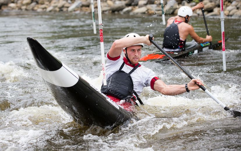 Ottawabased paddlers Cameron Smedley and Michael Tayler gear up for