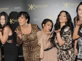 Khloe Kardasian, Kylie Jenner, Kris Kardashian, Kourtney Kardashian, Kim Kardashian, and Kendall Jenner attend the Kardashian Kollection Launch Party at The Colony on August 17, 2011 in Hollywood, California. (Jason Merritt/Getty Images)