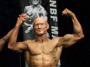 Dean Annett, seen here in this file photo, won first place at the World Natural Bodybuilding Federation's pro masters and Hercules event and added the best overall title, too. The 48-year-old Sarnia resident only decided to enter the competition eight weeks earlier. (Handout/Sarnia Observer/Postmedia Network)