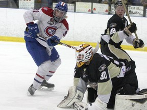 The Kingston Voyageurs, in action during the OJHL's North-East Conference final last spring, open the 2016-17 season in North York on Sept. 11. (Whig-Standard file photo)
