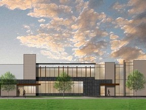 Architectural rendering of 1035 Adelaide Street EMS multi-purpose facility.