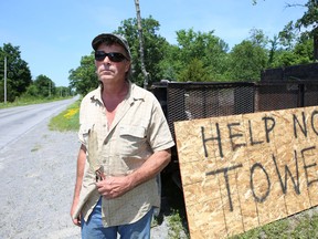 Stone Mills Township resident Mitch Wilson, pictured here on Wednesday, July 13, 2016, is fighting a proposed telecommunication tower he says will harm him and his family. Elliot Ferguson/The Whig-Standard/Postmedia Network