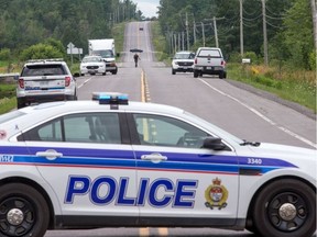 The scene of a single vehicle fatal rollover with a male driver the only victim located in a corn field along Galetta Side Rd just slightly west of Woodkilton Rd. WAYNE CUDDINGTON / POSTMEDIA