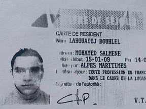 This image obtained by AFP on July 15, 2016 from a French police source shows a reproduction of the residence permit of Mohamed Lahouaiej-Bouhlel, the man who rammed his truck into a crowd celebrating Bastille Day in Nice on July 14. (FRENCH POLICE SOURCE /AFP/Getty Images)