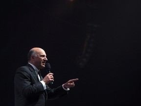 Canadian businessman Kevin O'Leary speaks during the Conservative Party of Canada convention in Vancouver, Friday, May 27, 2016. THE CANADIAN PRESS/Jonathan Hayward