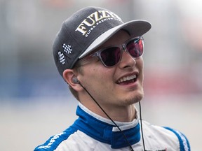 Ed Carpenter Racing driver Josef Newgarden, of the United States, looks on during practice sessions at the Honda Toronto Indy in Toronto, Friday, July 15, 2016. (THE CANADIAN PRESS/Mark Blinch)