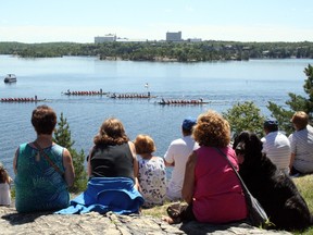 Spectators watch the action from the shore at Bell Park during the Sudbury Dragon Boat Festival on Saturday, July 16, 2016. Ben Leeson/The Sudbury Star/Postmedia Network