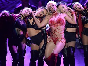 Britney Spears performs onstage during the 2016 Billboard Music Awards at T-Mobile Arena on May 22, 2016 in Las Vegas, Nevada.  (Photo by Kevin Winter/Getty Images)
