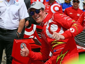 Scott Dixon wins the pole position during qualifying during the Honda Indy Toronto on Saturday July 16, 2016. (Dave Abel/Toronto Sun/Postmedia Network)