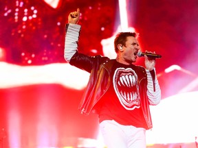 Simon Le Bon performs with Duran Duran at Bluesfest Saturday.