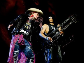 Axl Rose and Slash as Guns N' Roses play Rogers Centre in Toronto July 16, 2016. (Katarina Benzova photo)