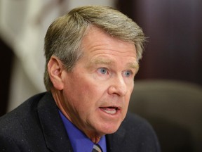 Gary Edwards, executive director, Salt Lake County Health Department, speaks during a news conference Monday, July 18, 2016, in Salt Lake City. A Utah man who became the first person in the continental U.S. to die after being infected with the Zika virus passed it to a caregiver, creating a medical mystery about how it spread between them, health officials said Monday, July 18, 2016. (AP Photo/Rick Bowmer)