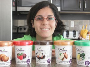 Kingstonian Maria Constandinou's parents are the creators of Ninette’s Ice Cream, which will be being showcased at the Kingston Costco store until the end of the month. MICHAEL LEA\THE WHIG STANDARD
