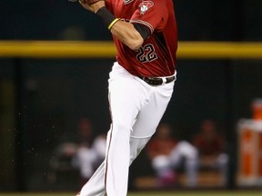 Jake Lamb was named the National League player of the “week” yesterday — actually, based on the games of Friday, Saturday, and Sunday. He went 7-for-12 with a home run, two doubles and four RBIs. 
(CHRISTIAN PETERSEN/Getty Images)