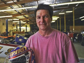 In this July 2016 photo provided by Weiward, Eddie Braun poses for a photo at a storage facility in Chatsworth, Calif. Fuelled by the memory of the late daredevil Evel Knievel, Hollywood stuntman Braun plans to strap into a steam-powered rocket cycle on Sept. 17, for his most death-defying role yet. (Weiward via AP)