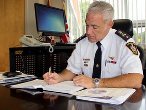 Chatham-Kent police Chief Gary Conn has ordered a review of the police service's policies Search of Persons and Prisoner Care and Control following criticism of bra seizures performed on women placed in a holding cell while in police custody on Tuesday July 19, 2016 in Chatham, Ont. (Vicki Gough/Chatham Daily News/Postmedia Network)